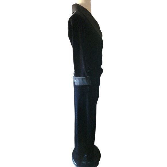 Vintage Tadashi Velvet Formal Dress Womens S Black Wedding Guest Sophisticated - Picture 4 of 9